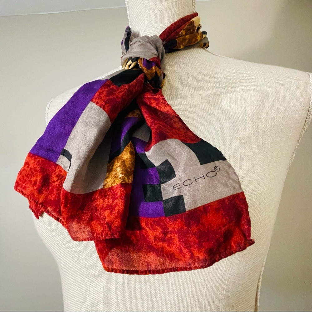 ECHO Multicolor Silk Scarf